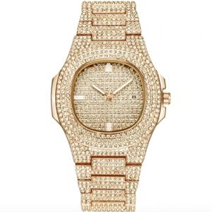 Gold Watch Diamond AP Luxary Iced Out Gold Watch